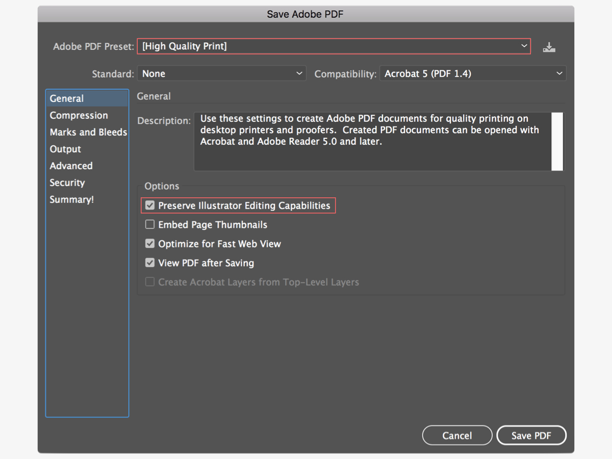 ตั้งค่า export PDF สำหรับร้านพิมพ์งานทั่วไป